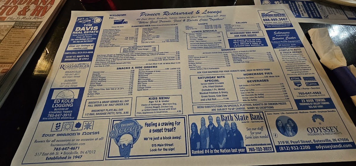 Menu Pioneer Restaurant & Lounge-4